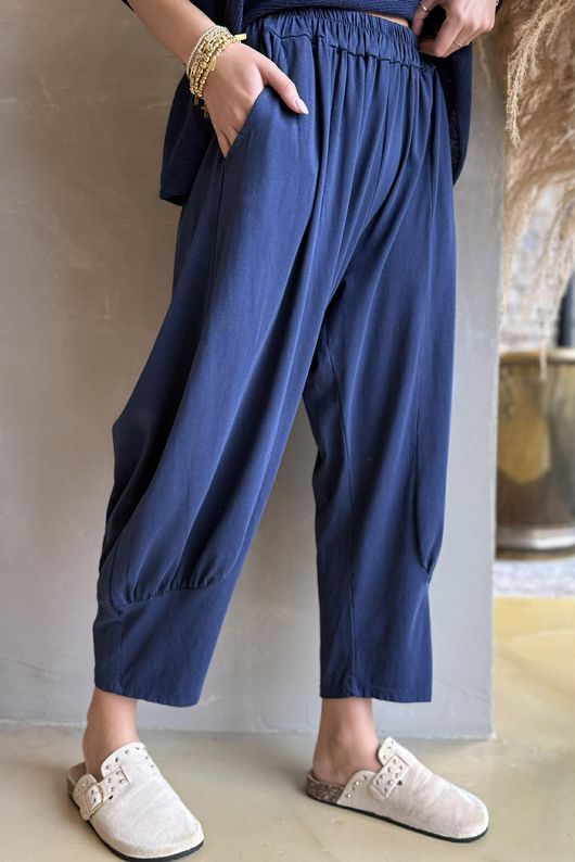 Jo Jo Quirky Classic Barrel Pant Navy